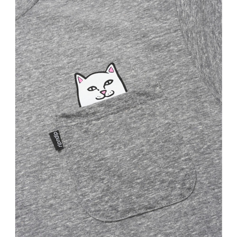 Футболка Ripndip Lord Nermal Pocket Tee Heather Grey