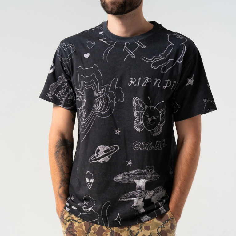 Футболка Ripndip NERMAL DOMINATION TEE BLACK WASH