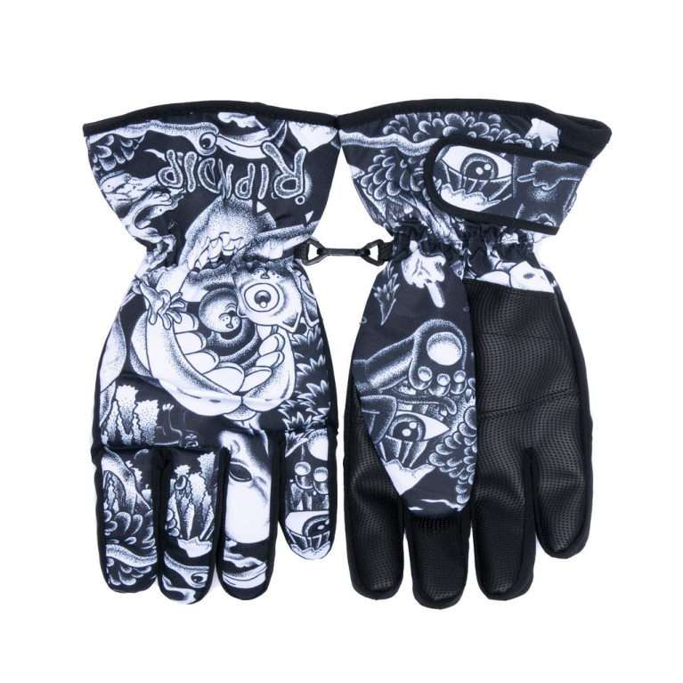Перчатки Ripndip Dark Twisted Fantasy Snowboarding Gloves (Black/White)  L/XL