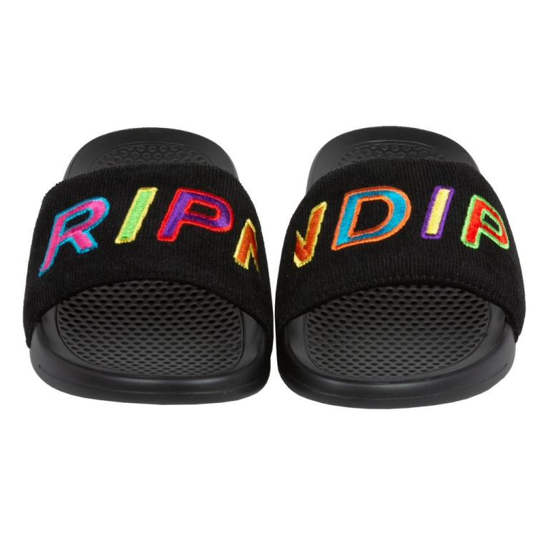 Тапочки Ripndip Prisma Corduroy Slides Black