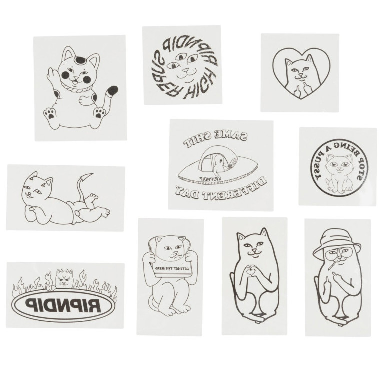 Стикеры Ripndip Field Of Nerms Temp Tattoo Pack Black