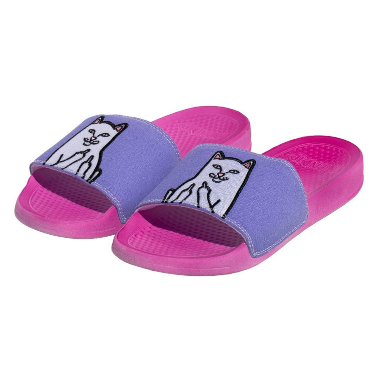 Тапочки Ripndip Lord Nermal Slides UV Activated Blue / Fuschia