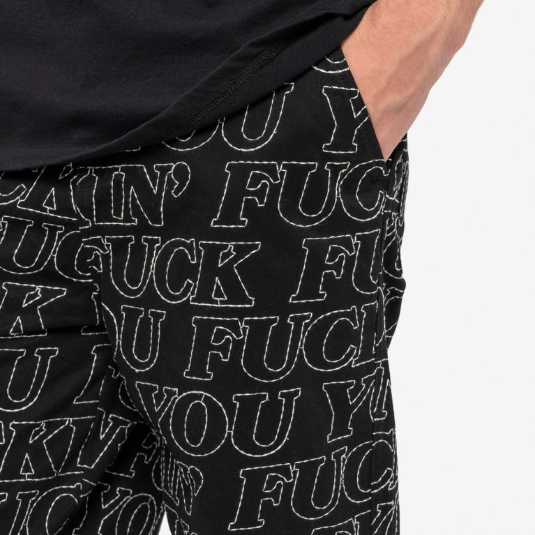 Штаны Ripndip Fuckin Fuck Quilted Wide Leg Pants Black