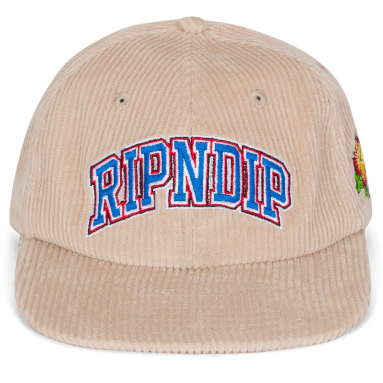 Кепка Ripndip Summer Friends 6 Panel Corduroy Snapback Tan