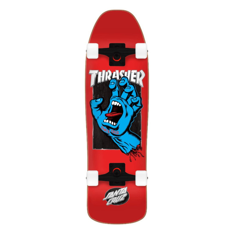 Круизер SANTA CRUZ x THRASHER SCREAMING HAND 9.35IN X 31.7IN SHAPED CRUZER