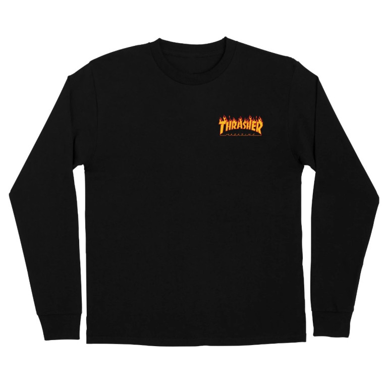 Лонгслив SANTA CRUZ x THRASHER FLAME DOT L/S REGULAR T-SHIRT BLACK
