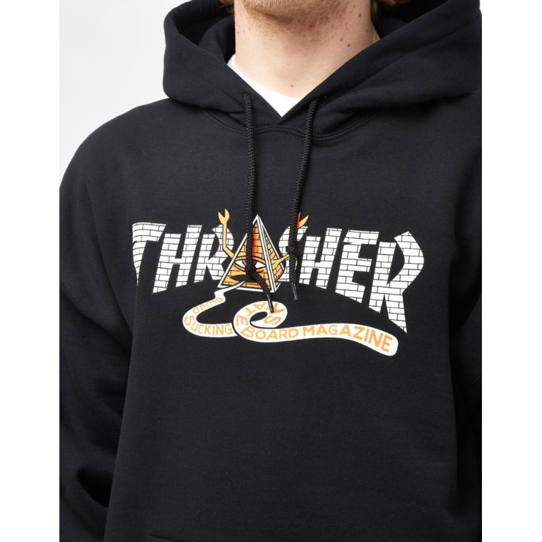 Толстовка THRASHER THR X TOY MACHINE PYRAMID BLACK