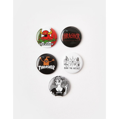 Значок THRASHER THR X TOY MACHINE 1" BUTTON 5-PACK