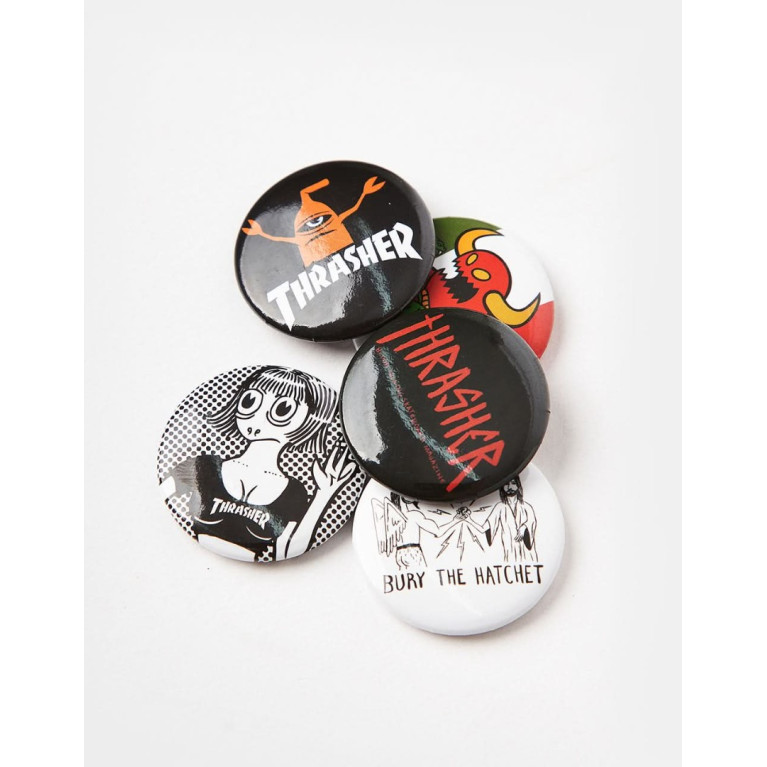 Значок THRASHER THR X TOY MACHINE 1" BUTTON 5-PACK