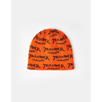 Шапка Thrasher WORLWIDE SKULLY ORANGE