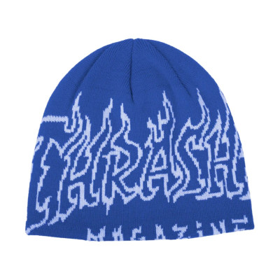 Шапка THRASHER FIRE OUTLINED SKULLY BLUE
