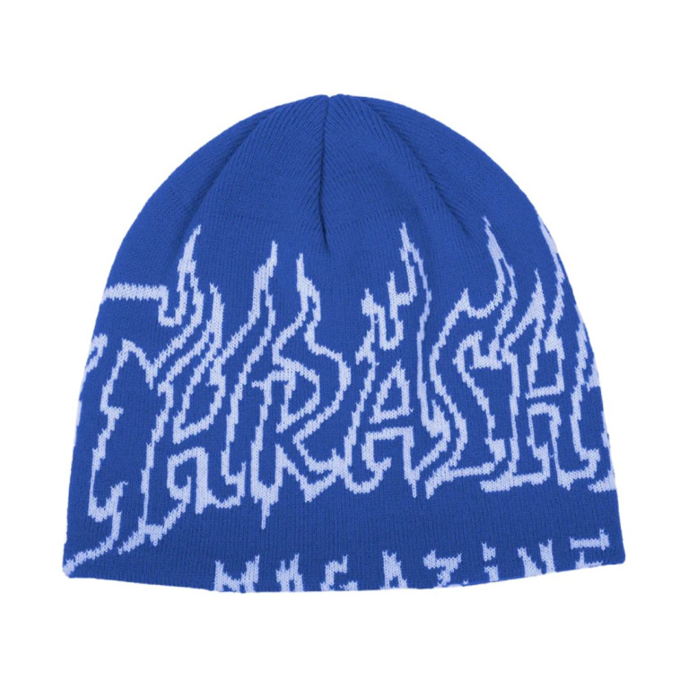 Шапка THRASHER FIRE OUTLINED SKULLY BLUE