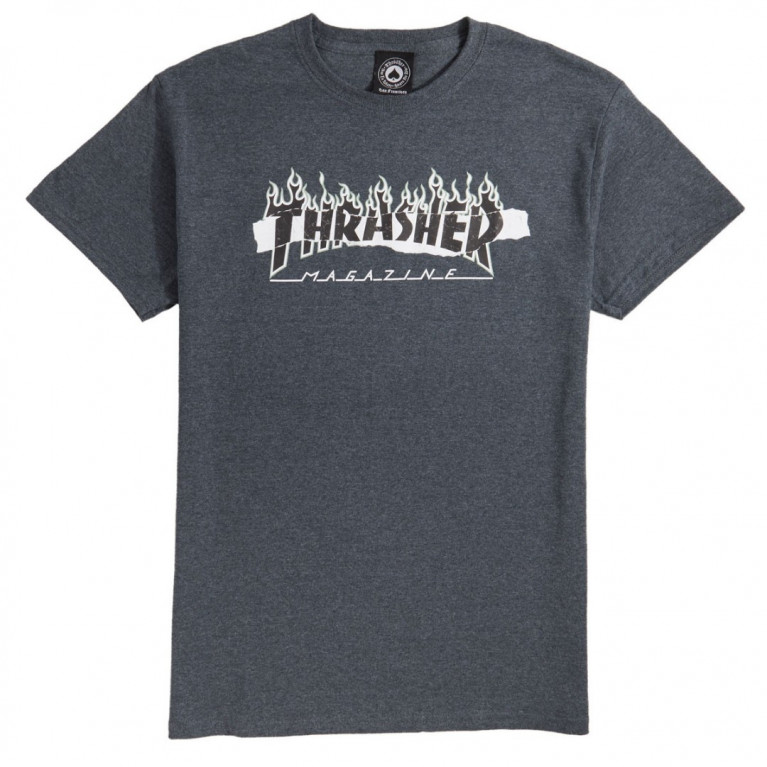 Футболка Thrasher Ripped Dark Heather