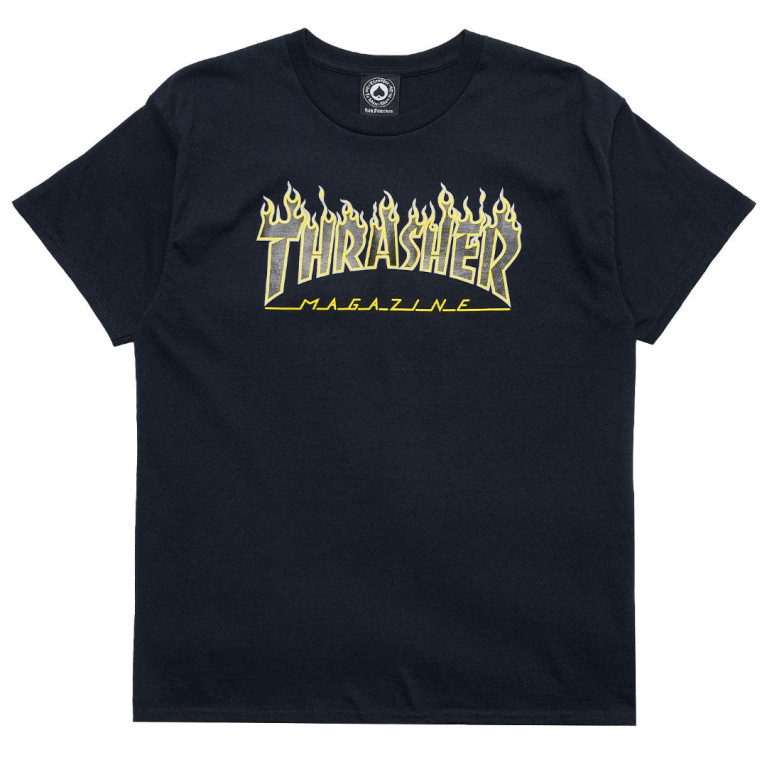 Футболка Thrasher Flame Logo T-Shirt Black/Black