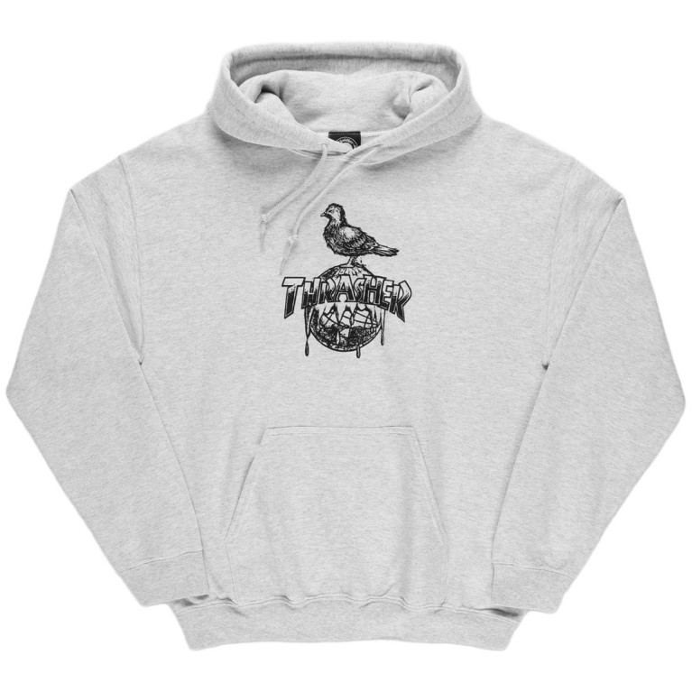 Толстовка Thrasher Cover The Earth Hoodie Ash Grey