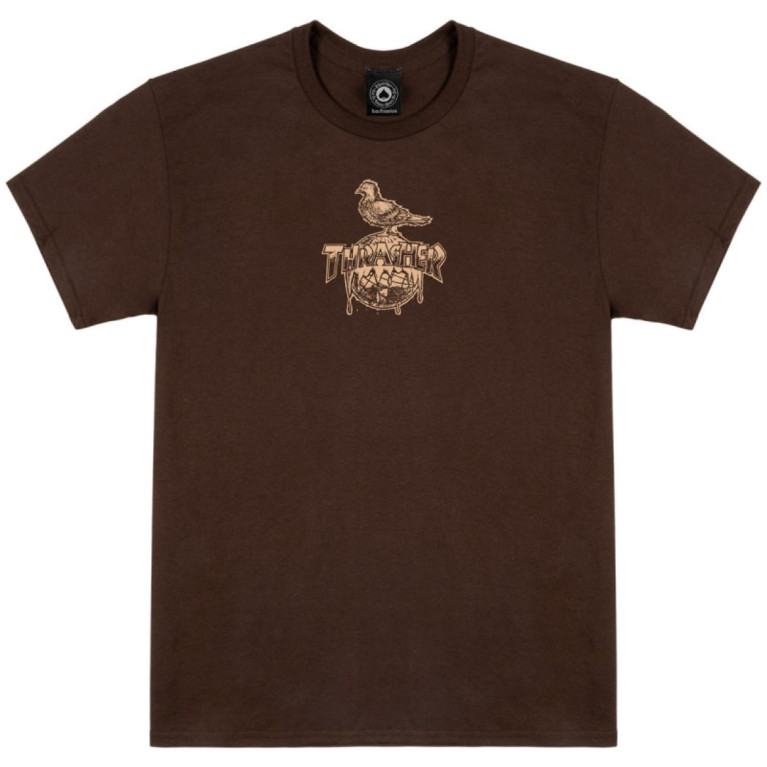 Футболка Thrasher Cover The Earth T-Shirt Dark Chocolate