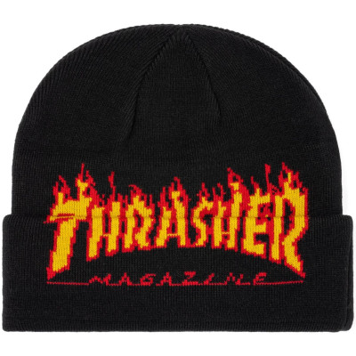 Шапка THRASHER FLAME FOLD BLACK