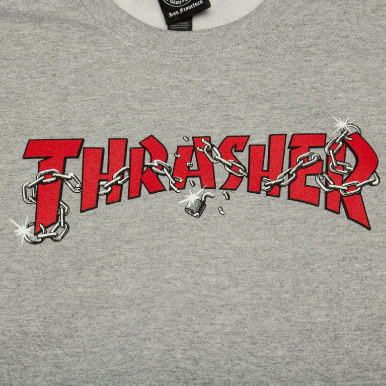 Кофта THRASHER CHAINS BY DANIEL SHEPARD SPORT GREY