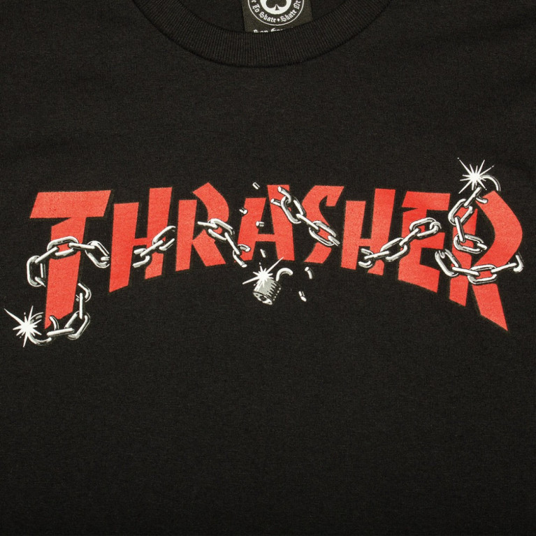 Футболка THRASHER CHAINS BY DANIEL SHEPARD BLACK