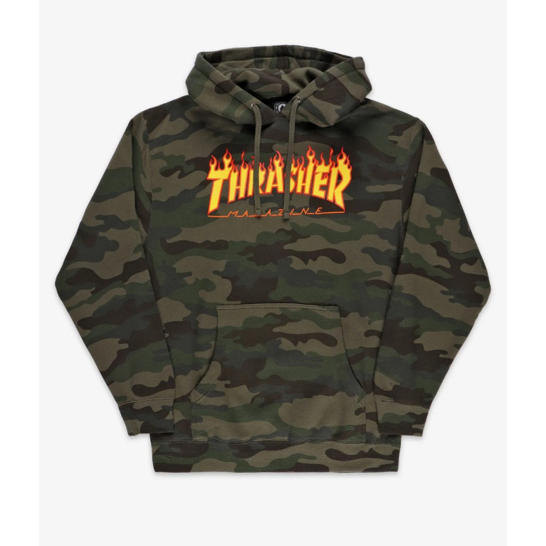 Толстовка Thrasher Flame Hoodie Forest Camo