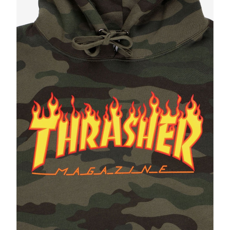 Толстовка Thrasher Flame Hoodie Forest Camo