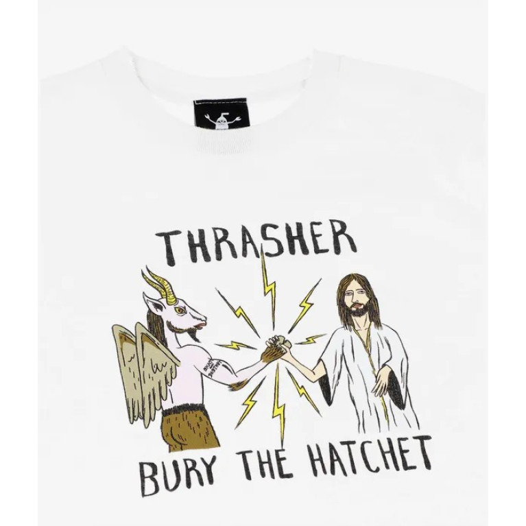 Футболка THRASHER THR X TOY MACHINE B.T.H. WHITE