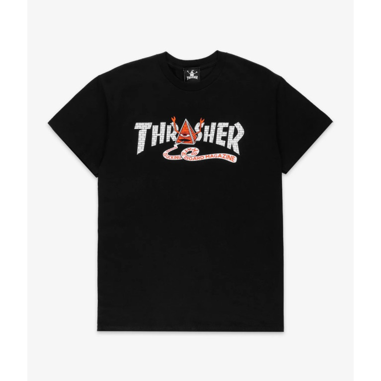 Футболка THRASHER THR X TOY MACHINE PYRAMID BLACK