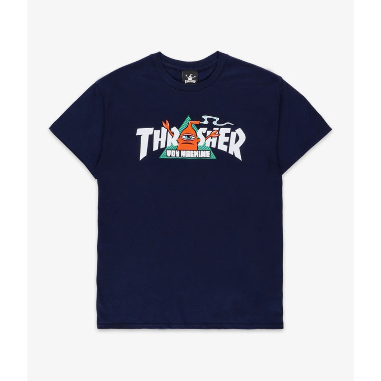 Футболка THRASHER THR X TOY MACHINE VORTEX NAVY