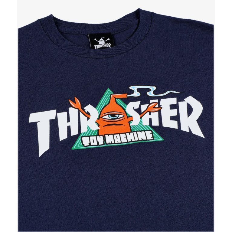 Футболка THRASHER THR X TOY MACHINE VORTEX NAVY