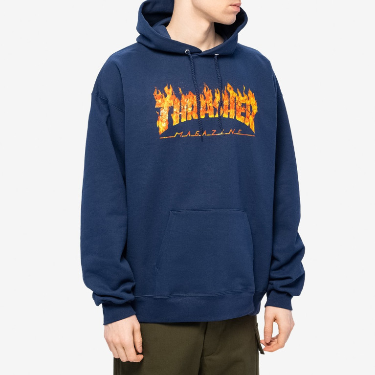 Толстовка Thrasher Inferno Hoodie Navy