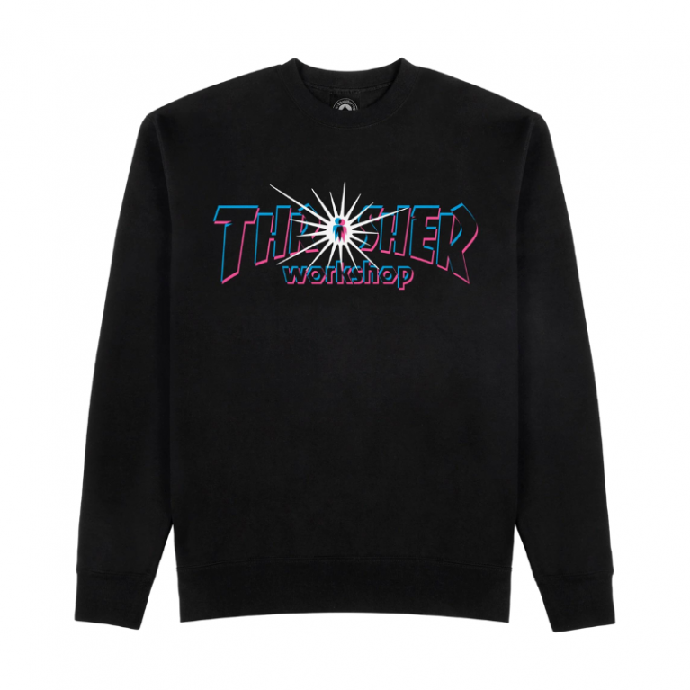 Кофта Thrasher X AWS - Nova Crew Black