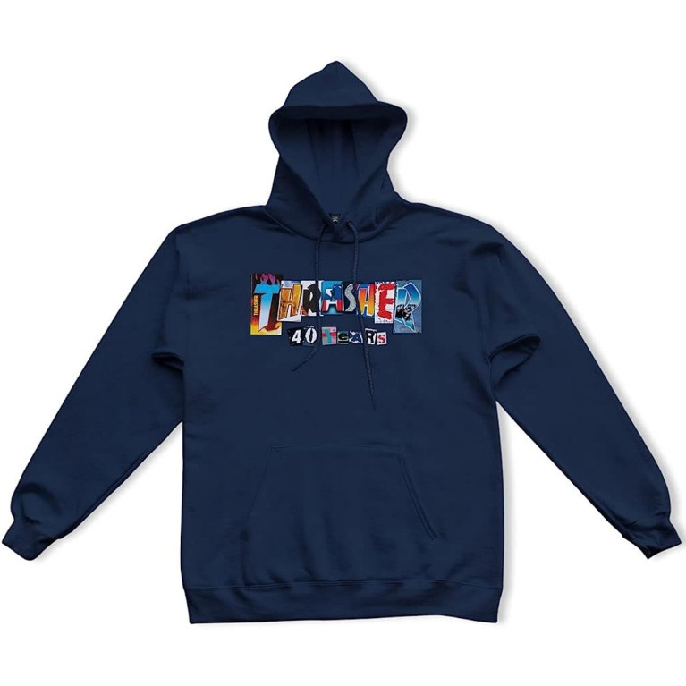 Толстовка Thrasher 40 Years Hoodie Navy