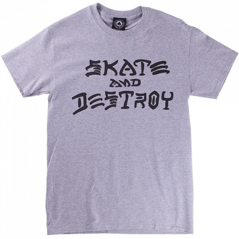 Футболка Thrasher Skate and Destroy Grey 
