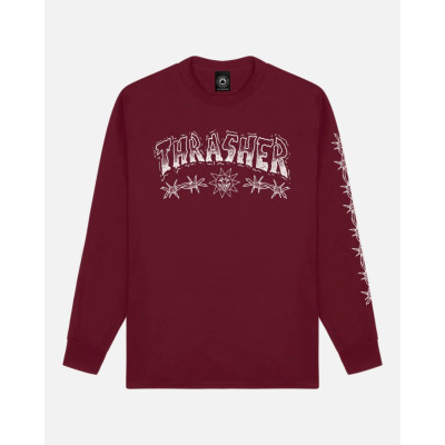 Лонгслив Thrasher Barbed Wire L/S Maroon