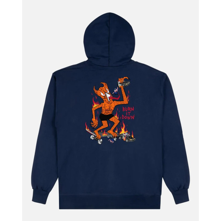 Толстовка Thrasher Burn It Down Hoodie Navy