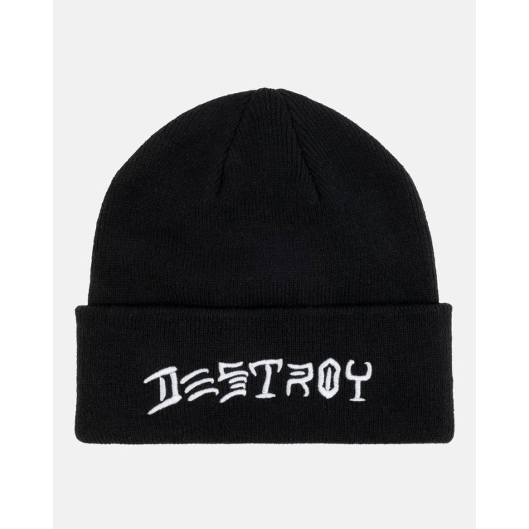 Шапка Thrasher Destroy Embroidered Beanie Black