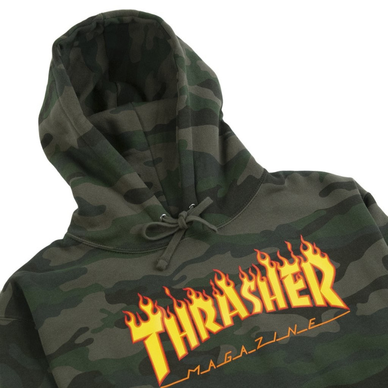 Толстовка Thrasher Flame Hoodie Forest Camo