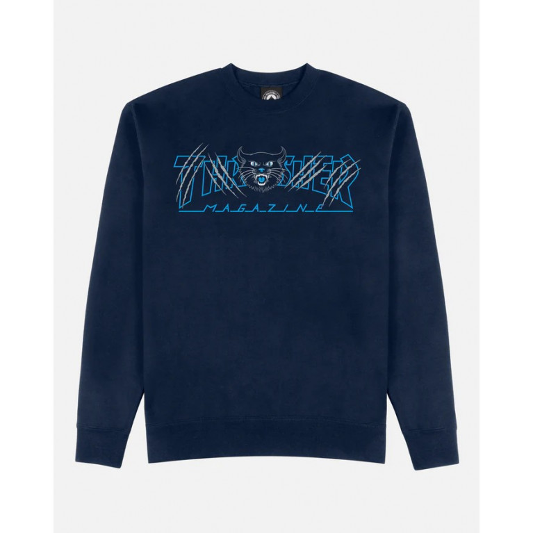 Кофта Thrasher GATO CREWNECK NAVY