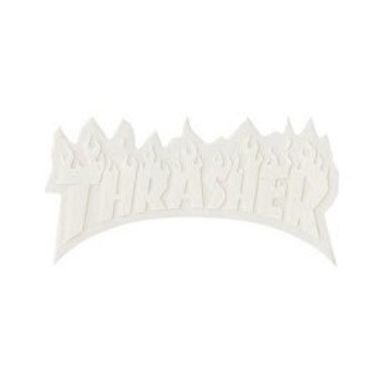 Стикер Thrasher Flame Logo Small White