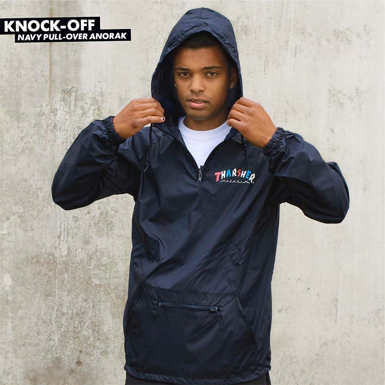 Анорак Thrasher Knock Off Pullover Anorak Navy Blue  