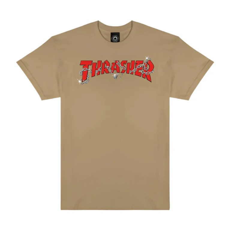 Футболка THRASHER CHAINS BY DANIEL SHEPARD TAN
