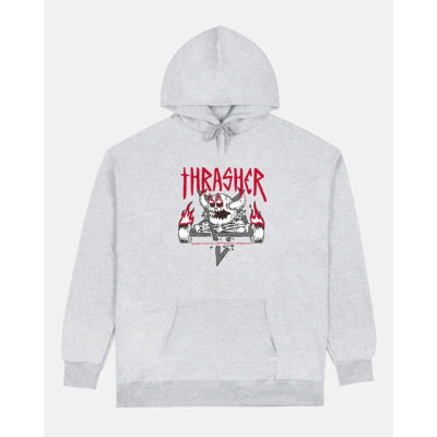 Толстовка THRASHER THR X TOY MACHINE MONSTER-GRAM ASH GREY