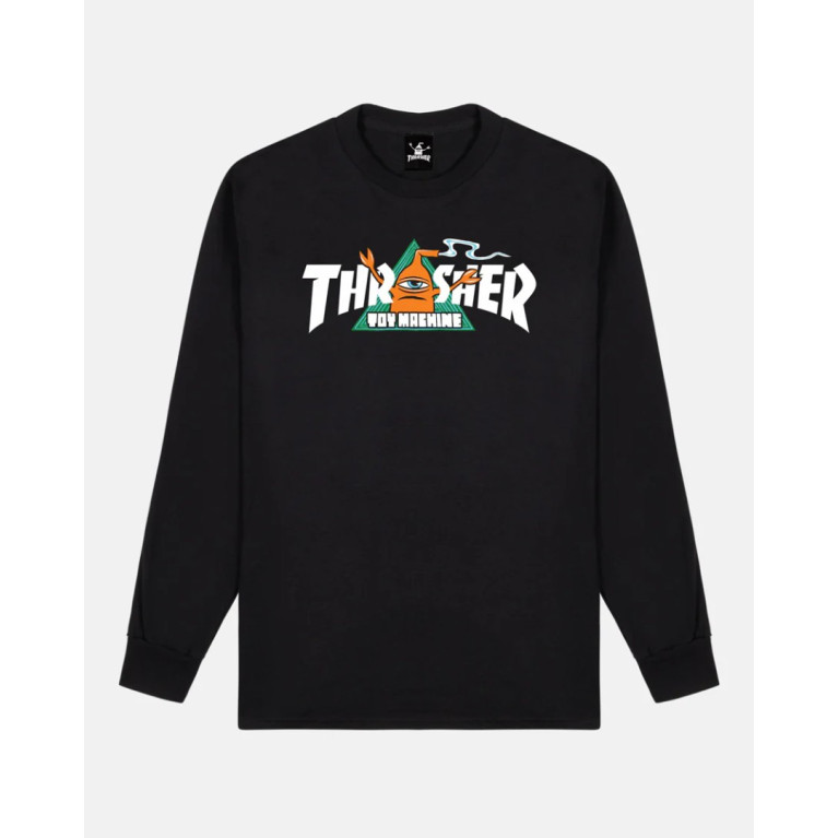 Лонгслив THRASHER THR X TOY MACHINE VORTEX BLACK