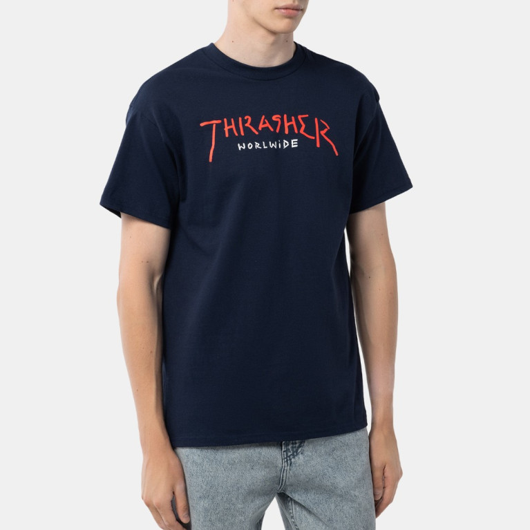 Футболка Thrasher Worldwide Navy/Red