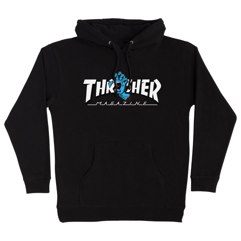 Толстовка SANTA CRUZ x THRASHER SCREAMING LOGO P/O HOODED HEAVYWEIGHT BLACK