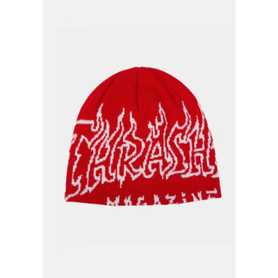 Шапка THRASHER FIRE OUTLINED SKULLY RED