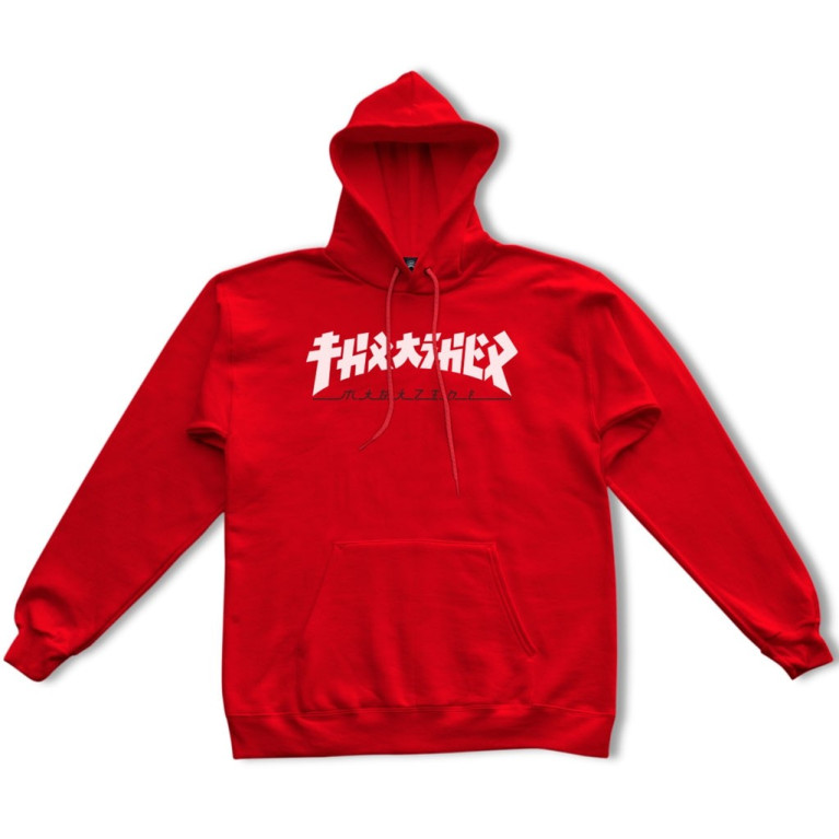 Толстовка Thrasher Godzilla Hoodie Red