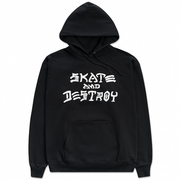 Толстовка Thrasher Skate And Destroy Hoodie Black