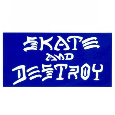 Стикер Thrasher Skate & Destroy Medium Blue