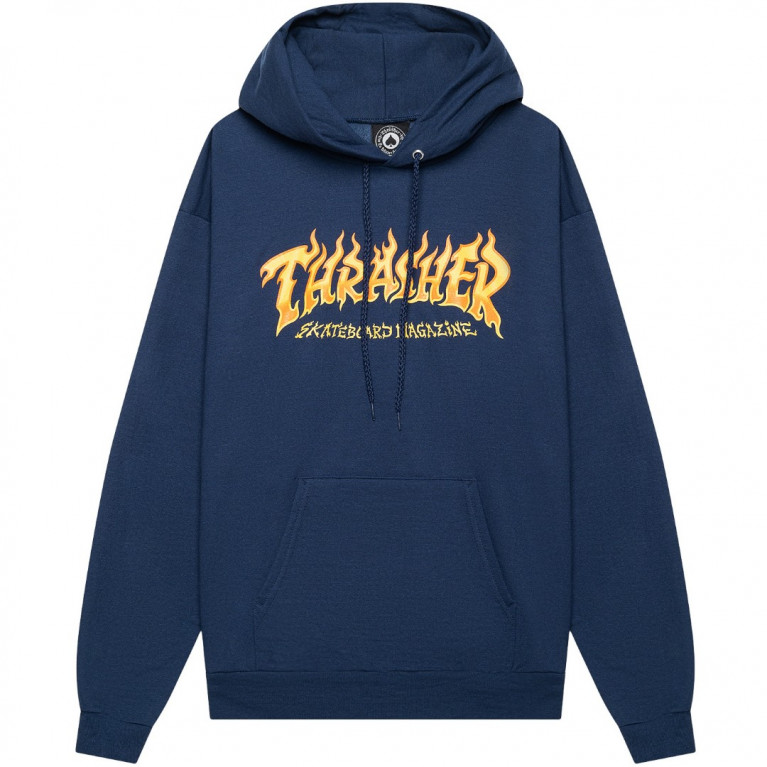 Толстовка Thrasher Fire Logo Hoodie Navy